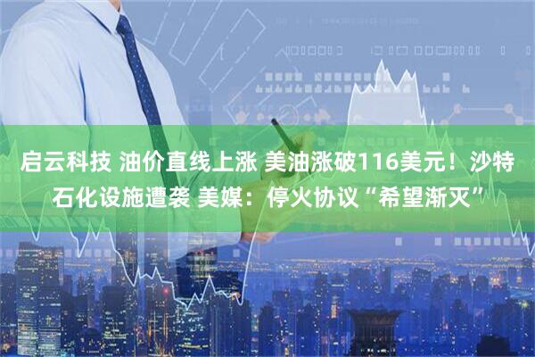 启云科技 油价直线上涨 美油涨破116美元！沙特石化设施遭袭 美媒：停火协议“希望渐灭”