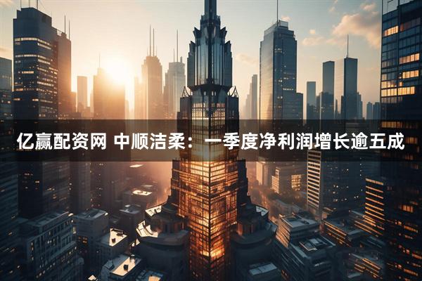 亿赢配资网 中顺洁柔：一季度净利润增长逾五成